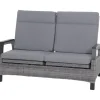 Loungemöbel*SIENA GARDEN Solea Move Loungesofa | 2-Sitzer | Rattangeflecht schiefer-blau