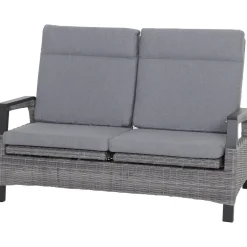 Loungemöbel*SIENA GARDEN Solea Move Loungesofa | 2-Sitzer | Rattangeflecht schiefer-blau