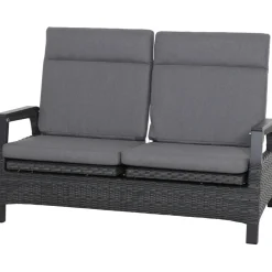 Loungemöbel*SIENA GARDEN Solea Move Loungesofa | 2-Sitzer | Rattangeflecht nacht-blau