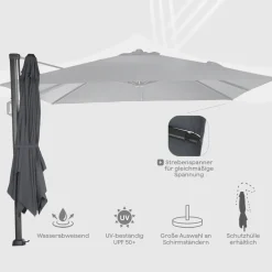 Ampelschirme*SIENA GARDEN Sunset N+ Ampelschirm | 350x260 cm | eckig