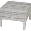Gartenhocker*SIENA GARDEN Taranto Hocker | Rattangeflecht ice grey