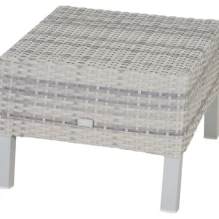 Gartenhocker*SIENA GARDEN Taranto Hocker | Rattangeflecht ice grey