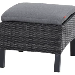 Gartenhocker*SIENA GARDEN Taranto Hocker | Rattangeflecht grau