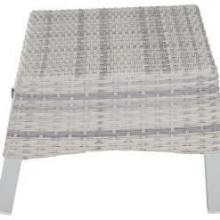 Gartenhocker*SIENA GARDEN Taranto Hocker | Rattangeflecht ice grey