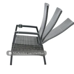 Wintergartenmöbel | Move Sessel*SIENA GARDEN Taranto Move Gartensessel | Rattangeflecht mixed-grey