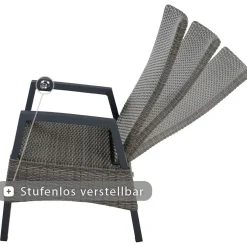 Wintergartenmöbel | Move Sessel*SIENA GARDEN Taranto Move Gartensessel | Rattangeflecht charcoal-grey