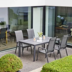 Stapelsessel*SIENA GARDEN Tesoro Stapelsessel | RANOTEX® schwarz-silber