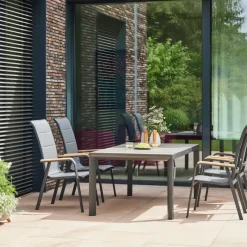 Stapelsessel*SIENA GARDEN Tesoro Stapelsessel | RANOTEX® royal grau