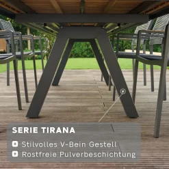 Ausziehtische*SIENA GARDEN Tirana Ausziehtisch | HPL titan