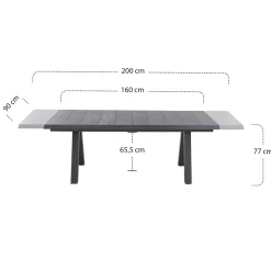 Ausziehtische*SIENA GARDEN Tirana Ausziehtisch | Keramik wood-grey