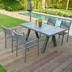 Ausziehtische*SIENA GARDEN Tirana Ausziehtisch | Keramik wood-grey