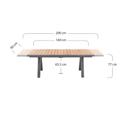 Ausziehtische*SIENA GARDEN Tirana Ausziehtisch | Teakholz FSC® 100 % natur