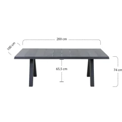 Esstische*SIENA GARDEN Tirana Gartentisch | Keramik wood-grey