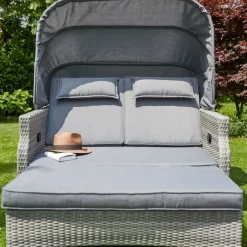 Loungeinseln*SIENA GARDEN Tivas Loungeinsel | Rattangeflecht stone-grey