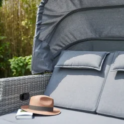 Loungeinseln*SIENA GARDEN Tivas Loungeinsel | Rattangeflecht stone-grey
