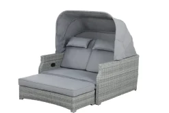Loungeinseln*SIENA GARDEN Tivas Loungeinsel | Rattangeflecht stone-grey