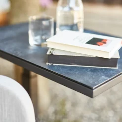 Beistelltische*SIENA GARDEN Toreno Beistelltisch höhenverstellbar | Glas dark concrete