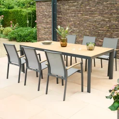 Stapelsessel*SIENA GARDEN Velia Stapelsessel | RANOTEX® schwarz-grau