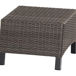 Gartenhocker*SIENA GARDEN Verdo Hocker | Rattangeflecht recycled bronze-grau