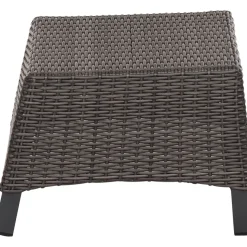 Gartenhocker*SIENA GARDEN Verdo Hocker | Rattangeflecht recycled bronze-grau