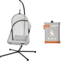 Hängesessel*SIENA GARDEN Yobaya Hängekorb-Set | Polyester Air-Mesh easy grey