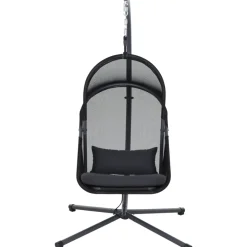 Hängesessel*SIENA GARDEN Yobaya Hängekorb-Set | Polyester Air-Mesh cool black