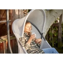 Hängesessel*SIENA GARDEN Yobaya Hängekorb-Set | Polyester Air-Mesh easy grey